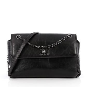 Chanel CC Chain Flap Bag Calfskin Large Black 1881801