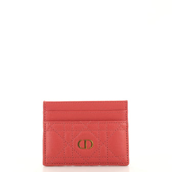 Christian Dior Caro Card Holder Cannage Quilt Leather