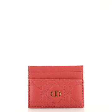Christian Dior Caro Card Holder Cannage Quilt Leather