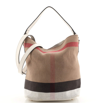 Burberry Ashby Bag House Check Canvas Medium