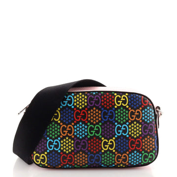 Gucci Camera Crossbody Bag Psychedelic Print GG Coated Canvas Small