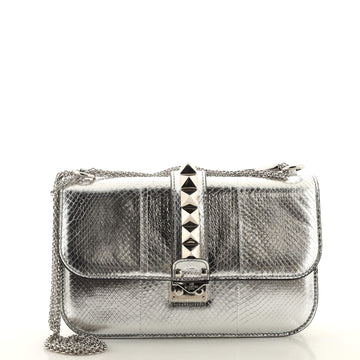 Valentino Garavani Glam Lock Shoulder Bag Leather Medium