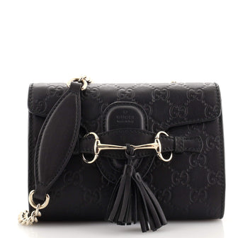 Gucci Emily Chain Flap Bag Guccissima Leather Mini