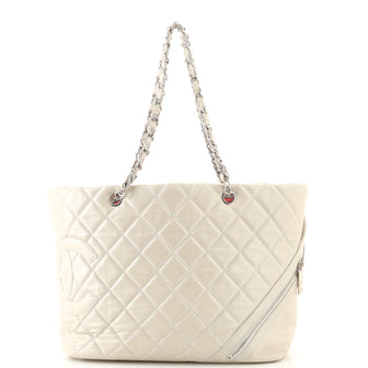 Chanel Cotton Club Tote Quilted Aged Calfskin Large