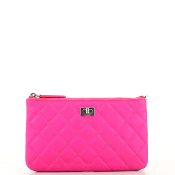 Chanel Reissue 2.55 O Case Pouch Quilted Goatskin Medium