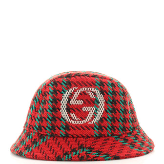 Gucci GG Houndstoth Bucket Hat Wool