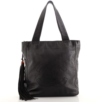 Chanel Vintage Stitched CC Tassel Shoulder Bag Lambskin