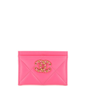 Chanel 19 Card Holder Quilted Leather