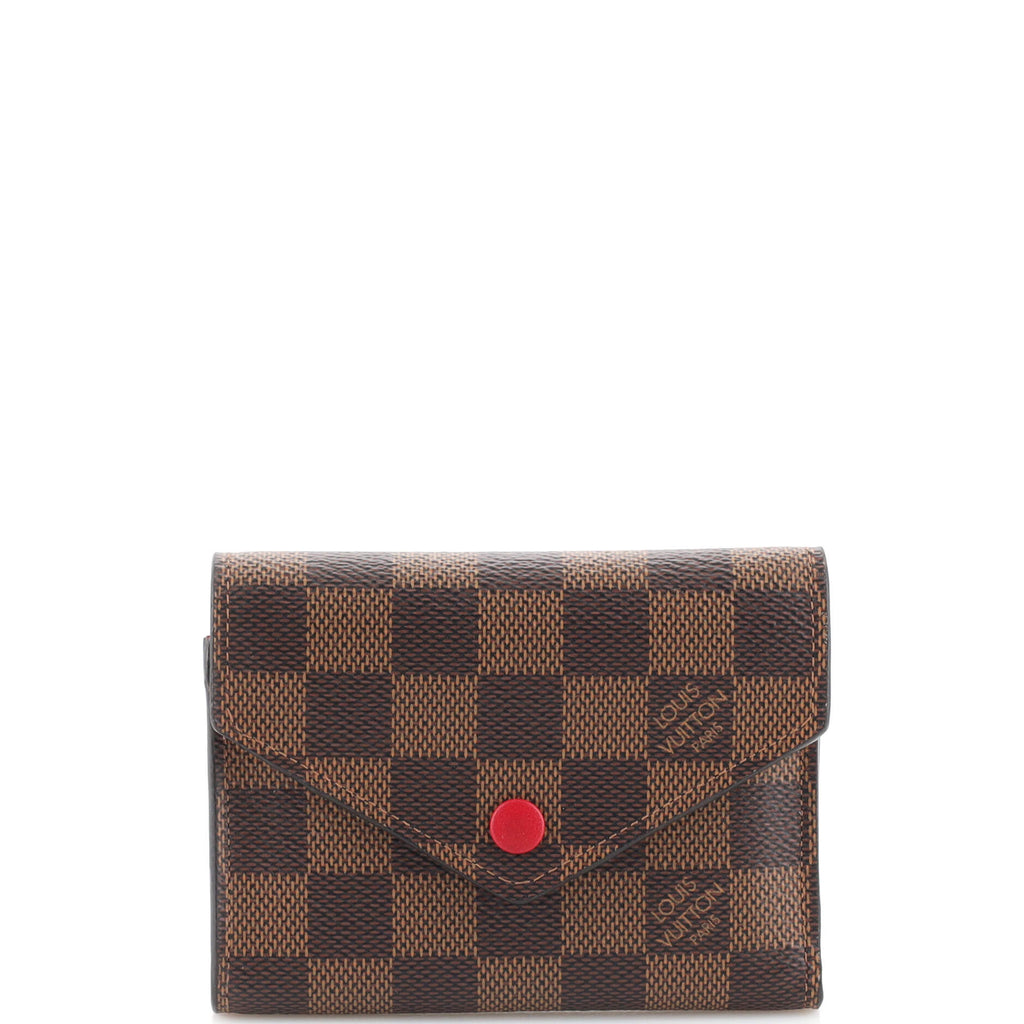 Women's Wallet in Damier Canvas & Leather Victorine