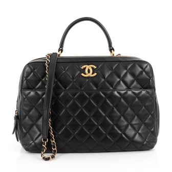 Chanel Trendy CC Bowler Bag Quilted Leather Large Black 1882901
