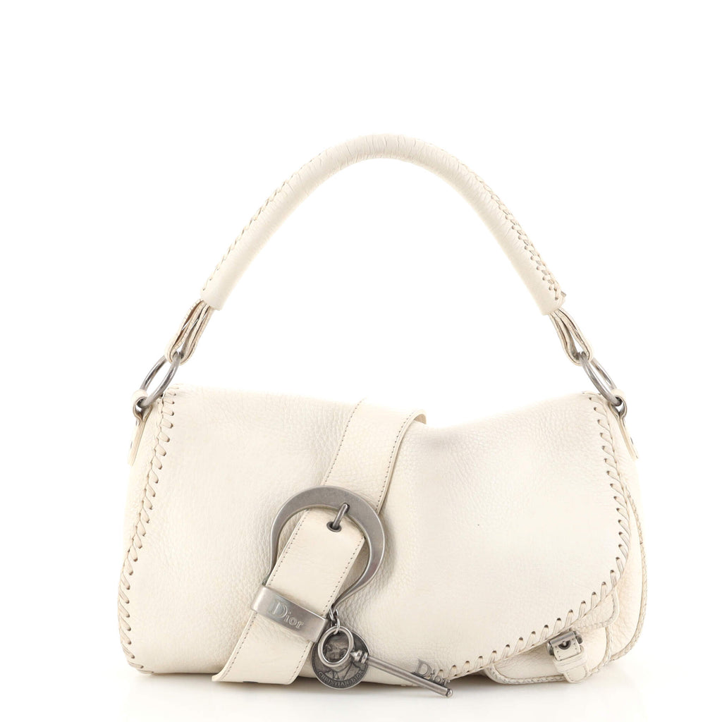 Christian Dior Vintage Gaucho Double Saddle Bag Leather Small 188291