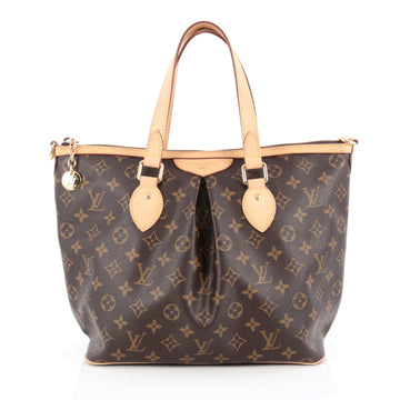 Louis Vuitton Palermo Handbag Monogram Canvas PM Brown 