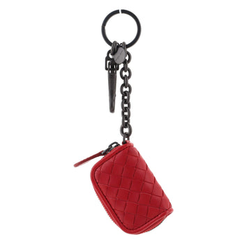 Bottega Veneta Zip Coin Purse with Key Ring Intrecciato Nappa