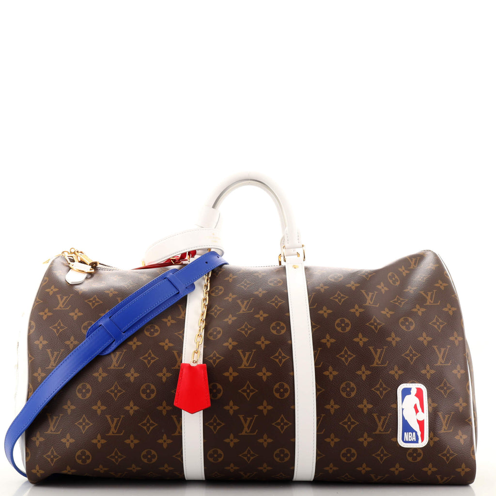 Louis Vuitton LV x NBA Basketball Keepall Bandouliere Bag Monogram Canvas  55 Brown 1883471