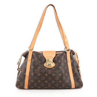 Louis Vuitton Stresa Handbag Monogram Canvas PM Brown