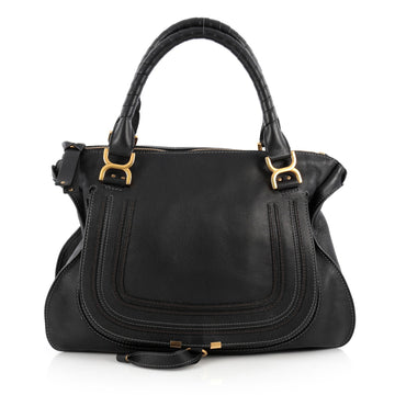 Chloe Marcie Shoulder Bag Leather Large Black