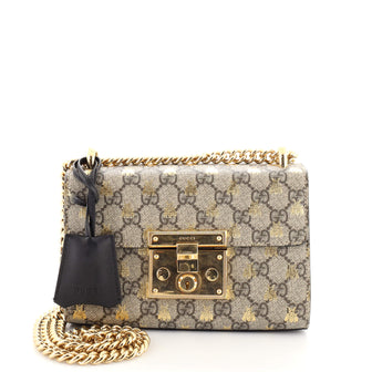 Gucci Padlock Shoulder Bag Printed GG Coated Canvas Small