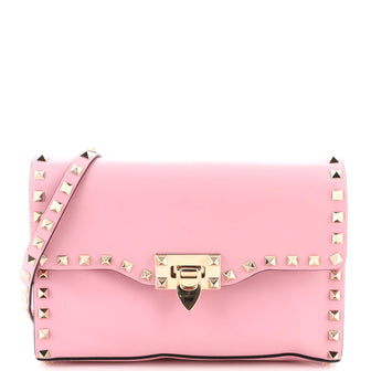 Valentino Garavani Rockstud Flip Lock Flap Bag Leather Small