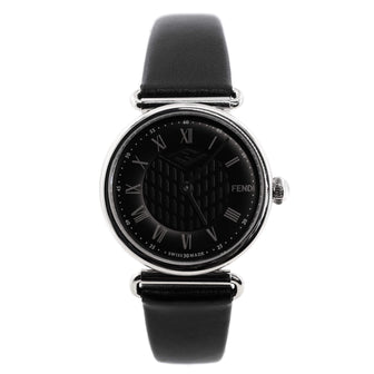 Fendi Palazzo Quartz Watch Stainless Steel and Leather 28