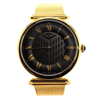 Fendi Palazzo Quartz Watch Stainless Steel Mesh 41