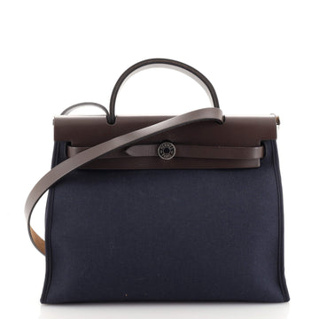Hermes Herbag Zip Leather and Toile 31