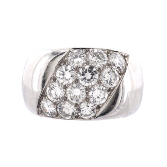 Cartier Dome Ring 18K White Gold with Diamonds
