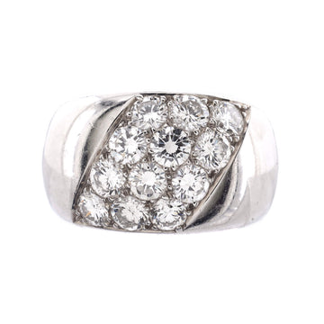 Cartier Dome Ring 18K White Gold with Diamonds