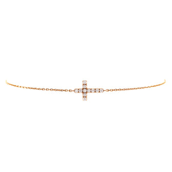 Cartier Symbols Cross Bracelet 18K Rose Gold with Diamond