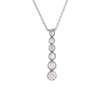 Tiffany & Co. Jazz Graduated Drop Pendant Necklace Platinum and Diamonds