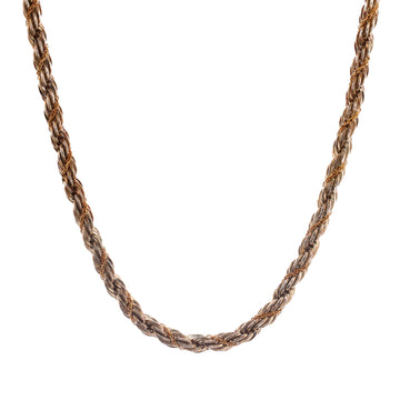 Tiffany & Co. Twisted Rope Necklace Sterling Silver and 18K Yellow Gold