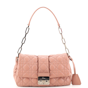 Christian Dior New Lock Flap Bag Cannage Quilt Lambskin Medium