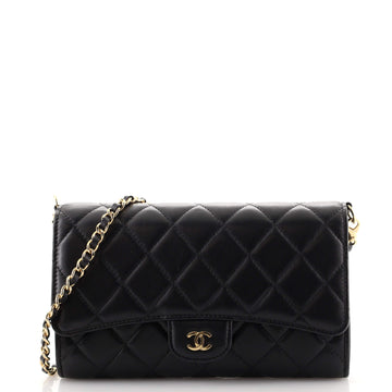 Chanel Wallet on Short Chain Quilted Lambskin