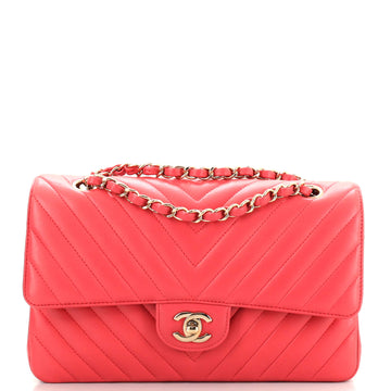 Chanel Classic Double Flap Bag Chevron Lambskin Medium