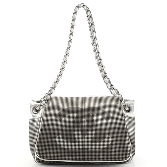 Chanel Hollywood Accordion Flap Bag Perforated Leather Small