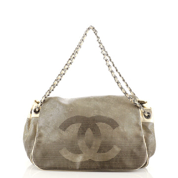 Chanel Hollywood Accordion Flap Bag Perforated Leather Medium
