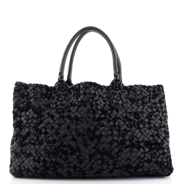Bottega Veneta Cabat Tote Velours and Intrecciato Nappa Medium