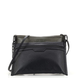 Louis Vuitton Double Flat Messenger Bag Monogram Shadow Leather