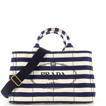 Prada Canapa Convertible Tote Canvas Large