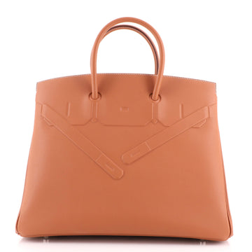 Hermes Shadow Birkin Bag Brown Evercalf 35