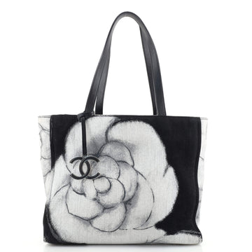 Chanel Camellia CC Tote Printed Canvas Medium