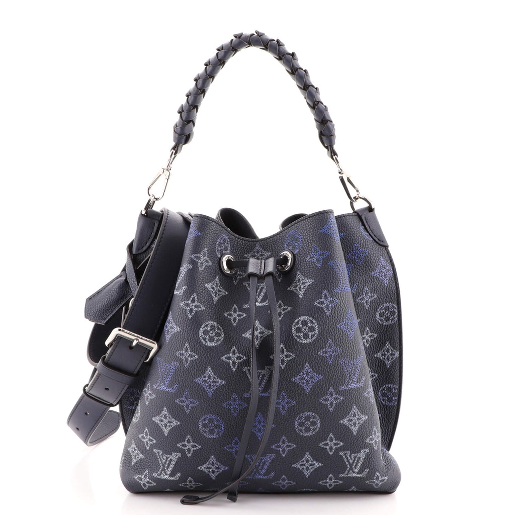 Louis Vuitton, Bags, Louis Vuitton Muria Bucket Bag Flight Mode Mahina  Leather Blue