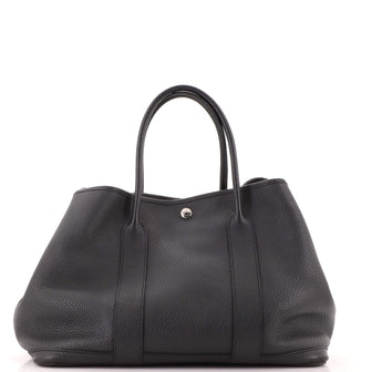 Hermes Garden Party Tote Leather 36 Black 18859070