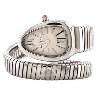 Bvlgari Serpenti Tubogas Single Spiral Quartz Watch Stainless Steel 23