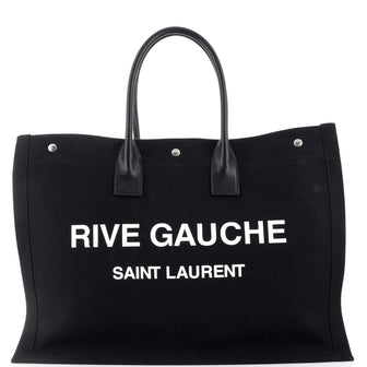 Saint Laurent Rive Gauche Shopper Tote Camo Canvas Large