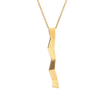 Tiffany & Co. Vertical Bar Pendant Necklace 18K Yellow Gold