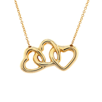 Tiffany & Co. Triple Heart Pendant Necklace 18K Yellow Gold