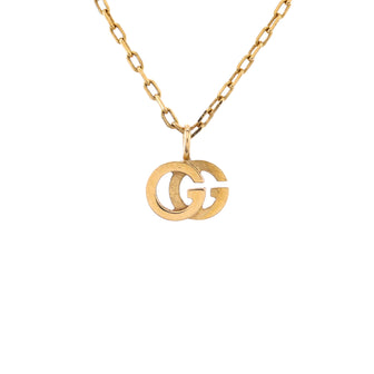 Gucci GG Running Necklace 18K Yellow Gold with Blue Topaz