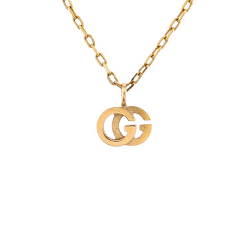 Gucci GG Running Necklace 18K Yellow Gold with Blue Topaz