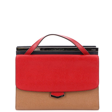 Fendi Tricolor Demi Jour Satchel Leather