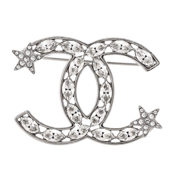 Chanel CC Star Brooch Crystal and Metal